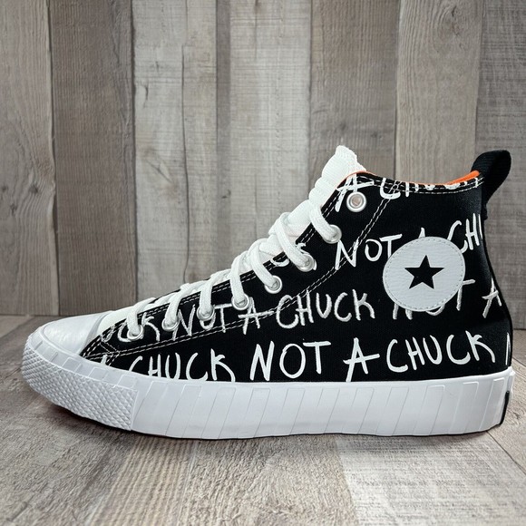 Converse Men's UNT1TL3D High Top " Not A Chuck " Black White Size 10.5 166502C - Picture 7 of 14